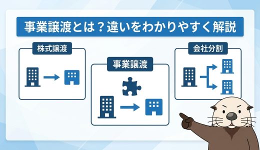 事業譲渡とは？株式譲渡・会社分割との違いをわかりやすく解説