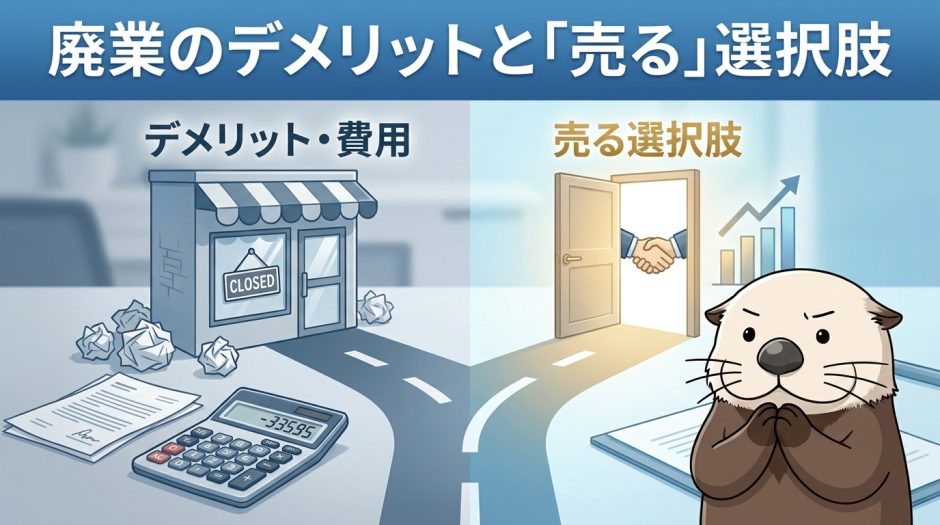 廃業とは？デメリット・費用感と「廃業せず売る」選択肢