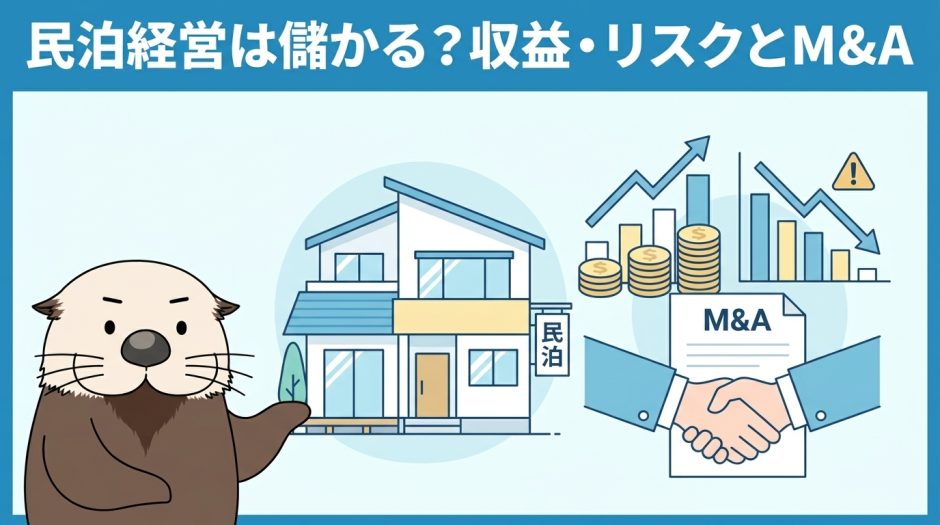 民泊経営は儲かる？収益・リスクとM&Aでの参入を解説