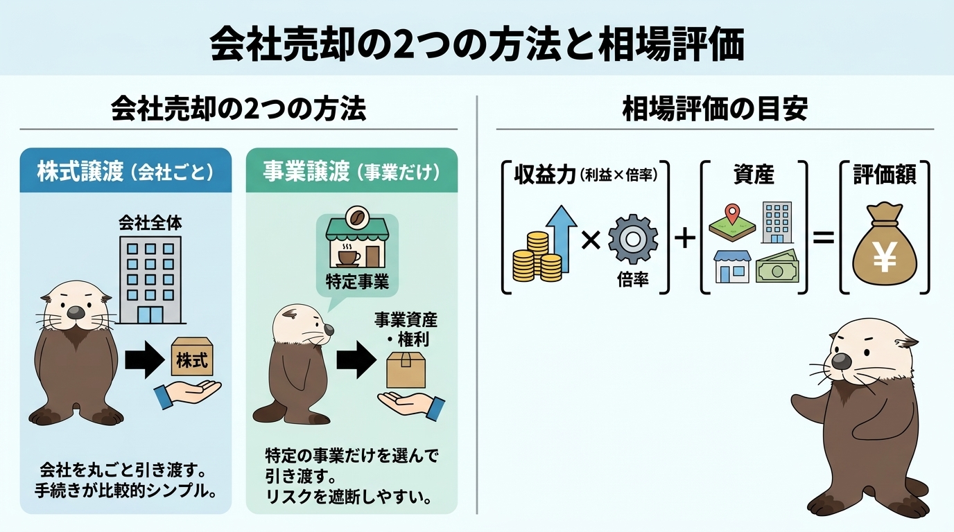 会社売却の2つの方法と相場の考え方