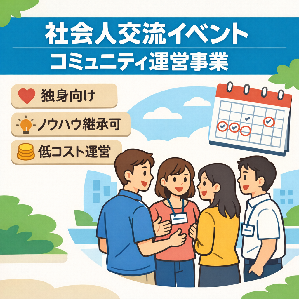 累計参加者2万人超の社会人交流イベントコミュニティ運営事業