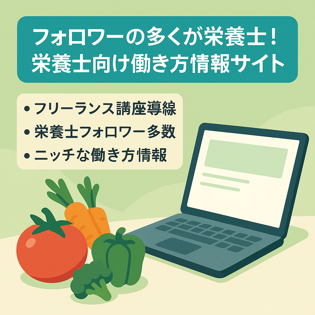 フォロワーの多くが栄養士！栄養士向け働き方情報サイト