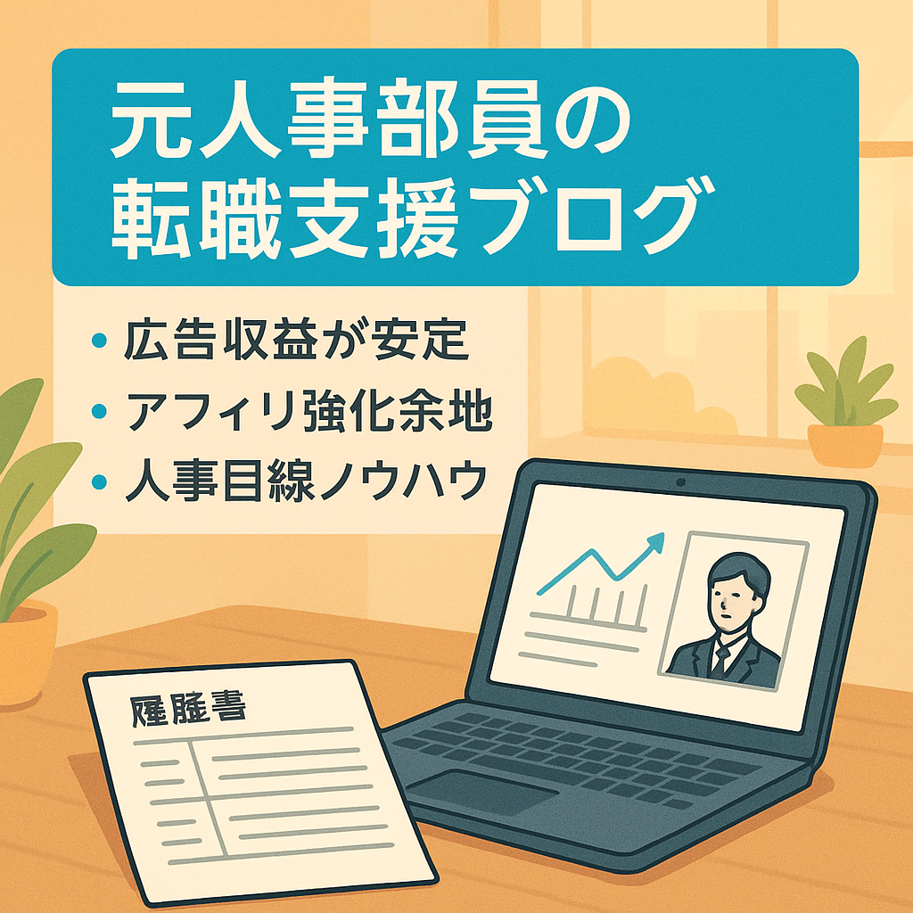 【安定的な収益が見込めます】元人事部員による転職の支援を考えたブログ