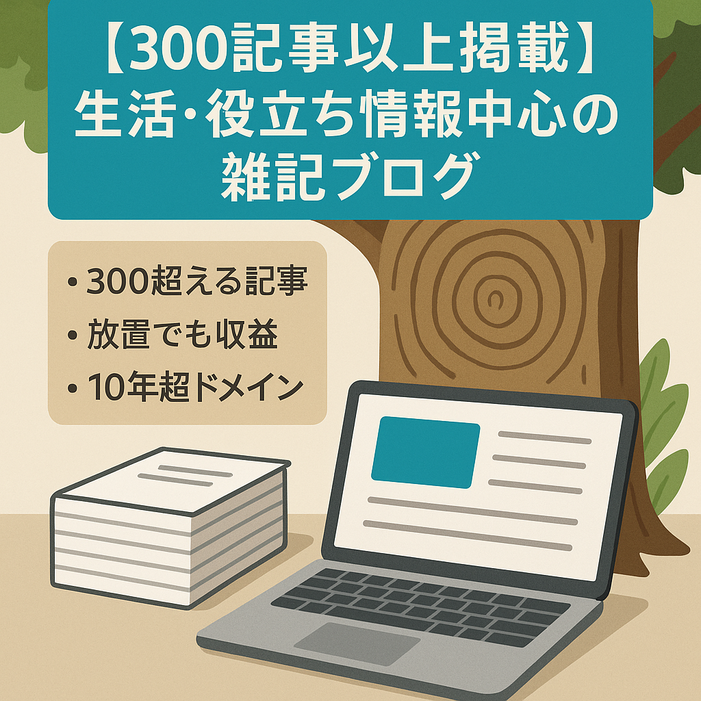 【300記事以上掲載】生活・役立ち情報中心の雑記ブログ