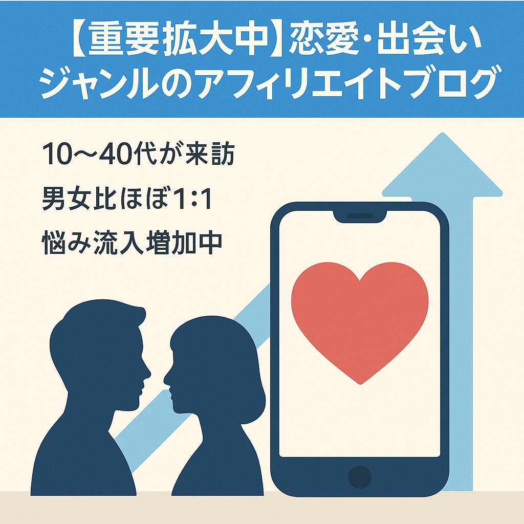 【需要拡大中】恋愛・出会いジャンルのアフィリエイトブログ