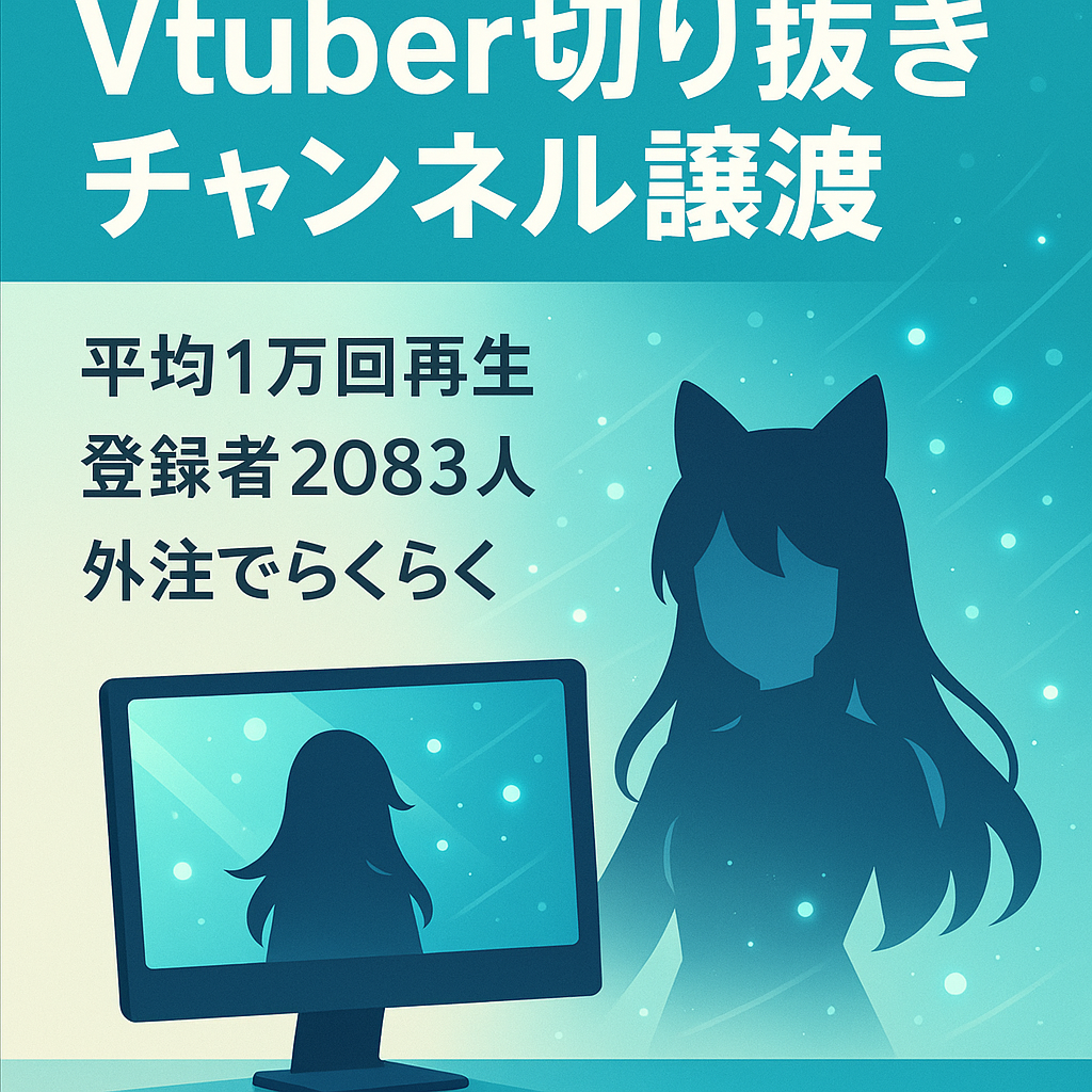 【完全外注可能】登録者数2083人　平均再生回数1万回　Vtuber切り抜きチャンネル