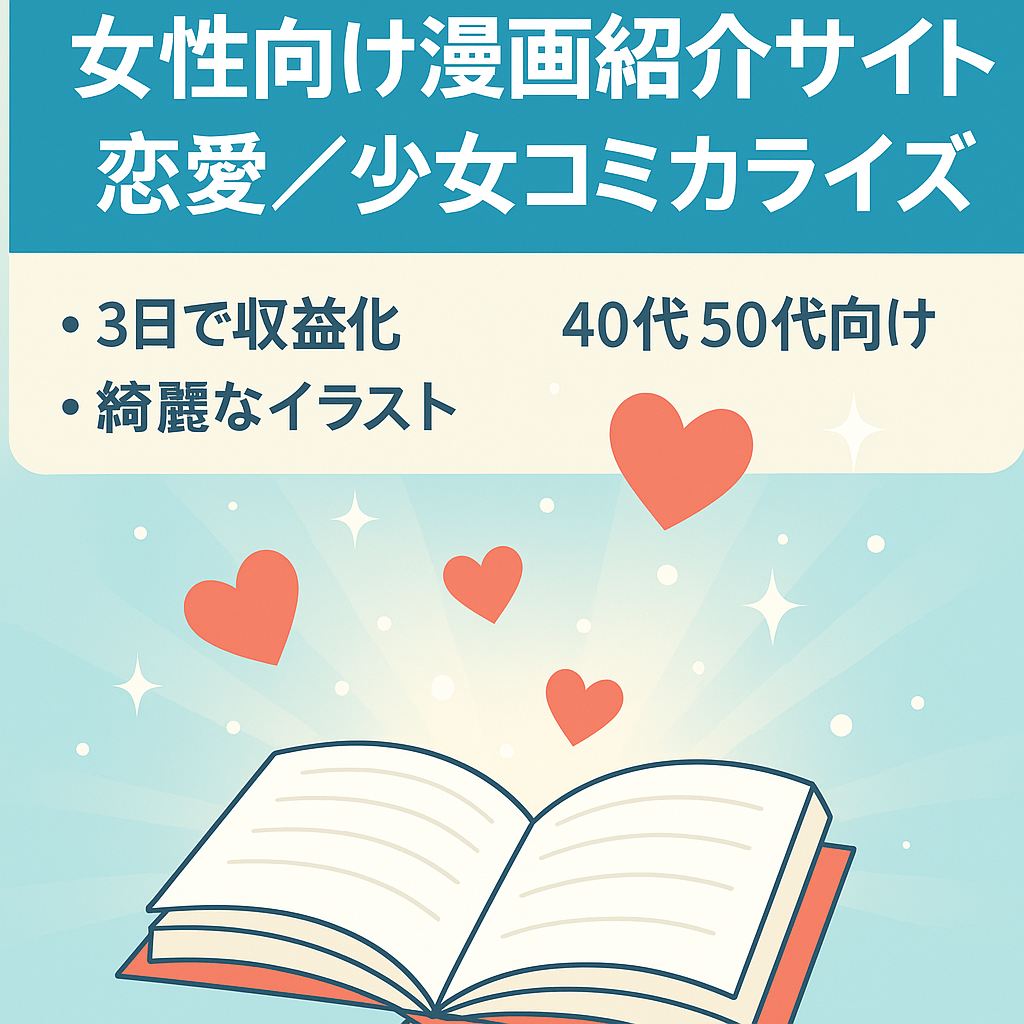 SEO・SNSで集客できている女性向け漫画紹介サイト[なろう系コミカライズ、ハーレクイン、少女漫画など]