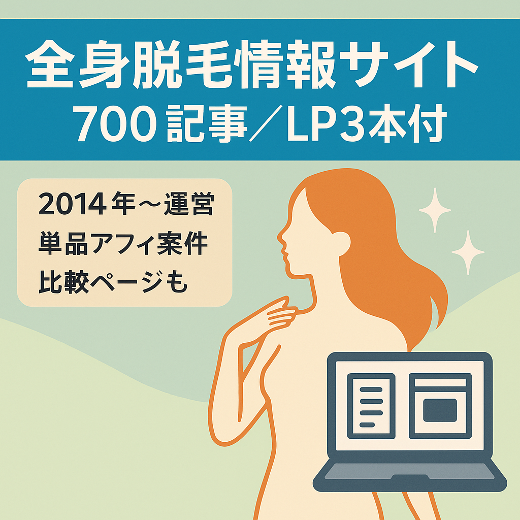 【700記事以上、LP3本付き】手軽な全身脱毛に強い情報サイトです