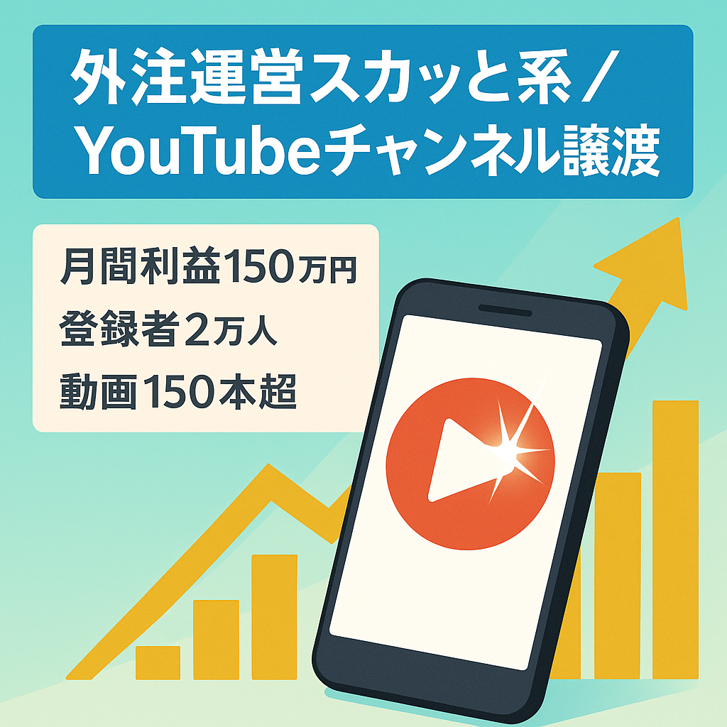 【月間利益150万円】フル外注化スカッと系YouTubeチャンネルの譲渡【登録者2万人以上】