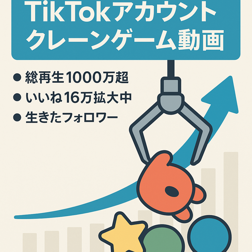 TikTok 総再生数わずか11ヶ月で1000万以上　できる人がやったら稼げると思います。総いいね数16万以上今話題のおもしろクレーンゲーム動画投稿アカウント
