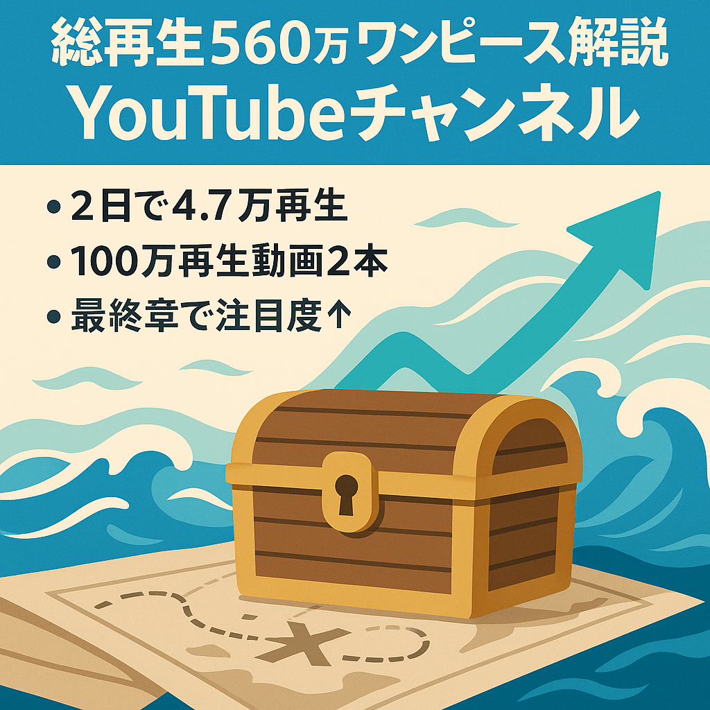 【総再生回数560万回以上】ワンピースのゆっくり解説チャンネル【チャンネル登録者5000人以上】
