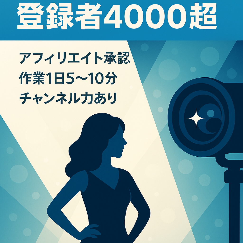 【DM〇承認済み】登録者4000人越えの女優紹介系チャンネル