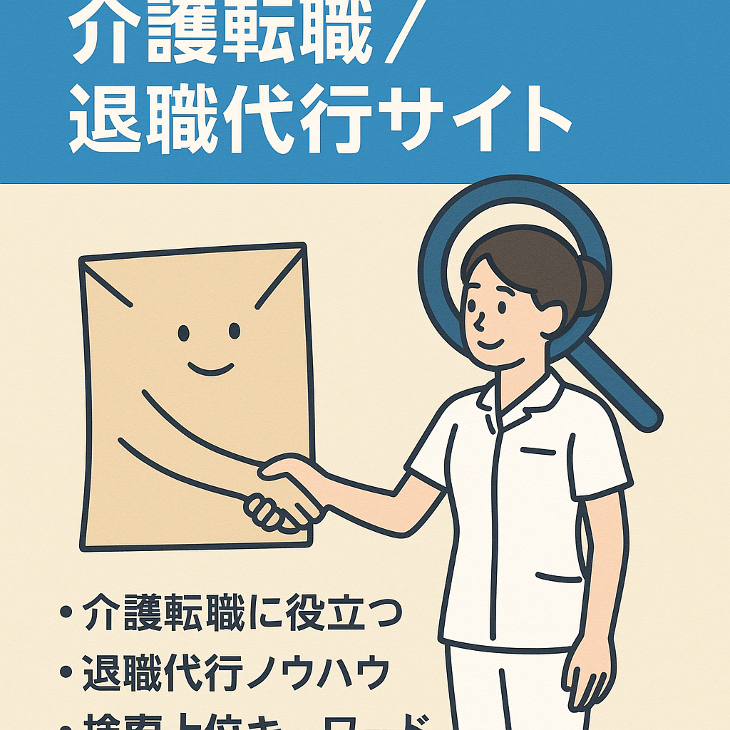 介護福祉系の転職　退職代行に関する個人サイト　検索上位のキーワードも多数あり