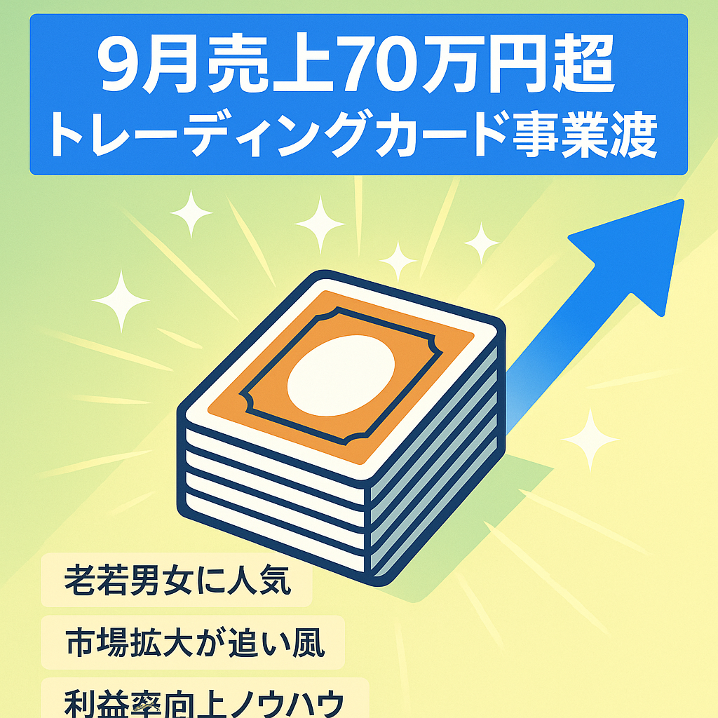 【9月70万円超・売上市場拡大中】トレーディングカード販売業の事業譲渡