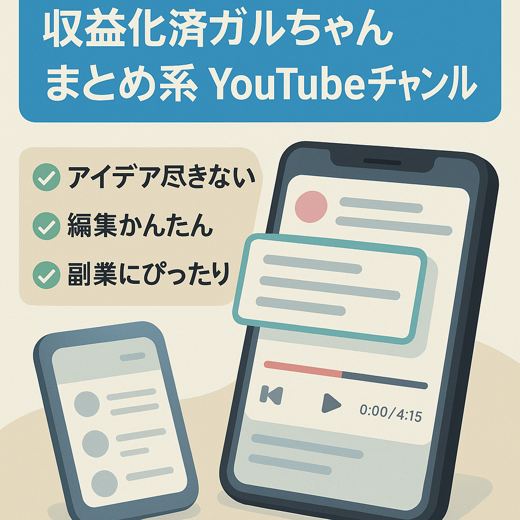 【収益化済】ガルちゃんまとめ系YouTubeチャンネル【副業向け、新チャンネル向け】