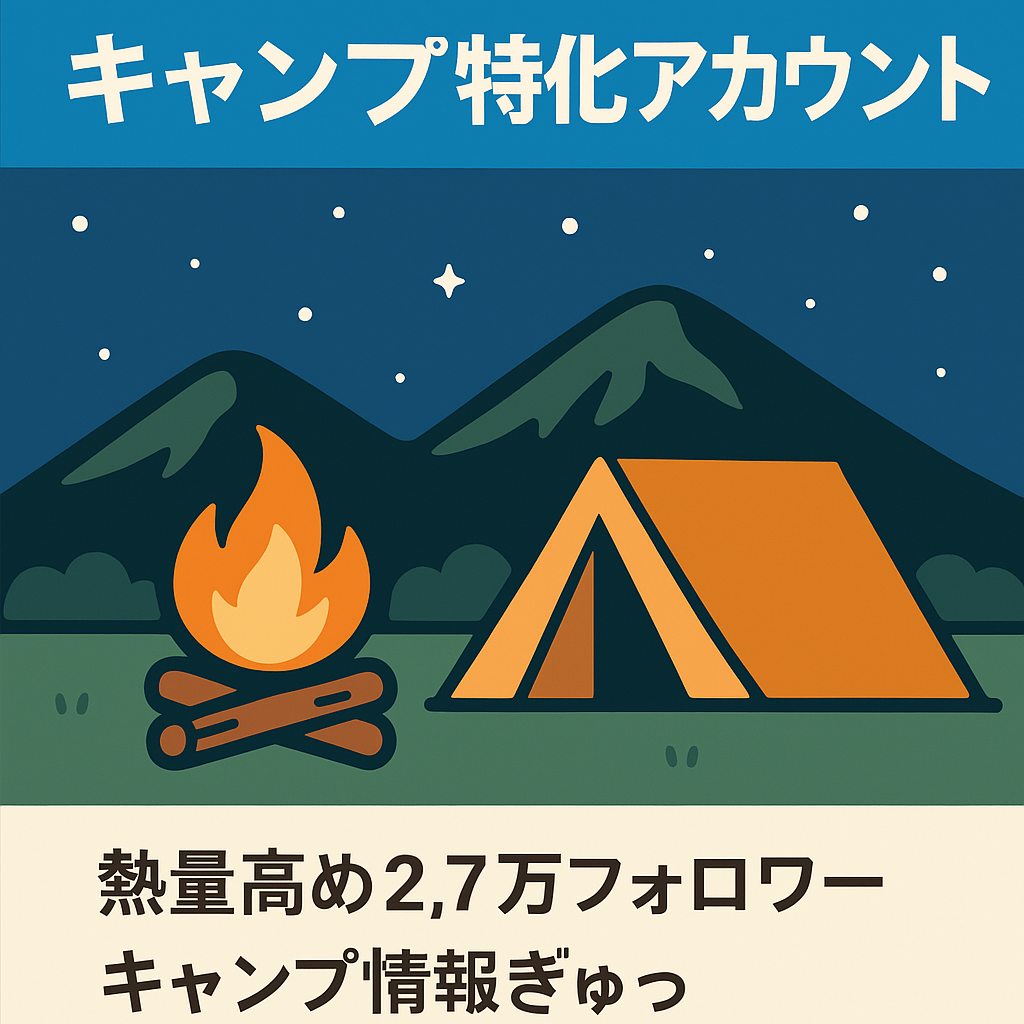 【フォロワー2.7万人】キャンプ領域に特化したアカウント