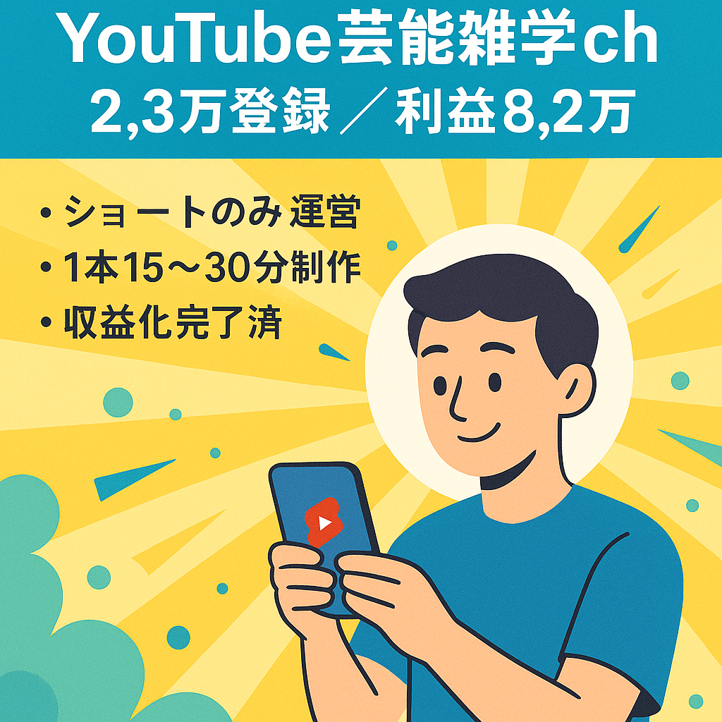 【収益化済】人気の芸能人雑学ch！登録者2.3万人！8月利益82595円