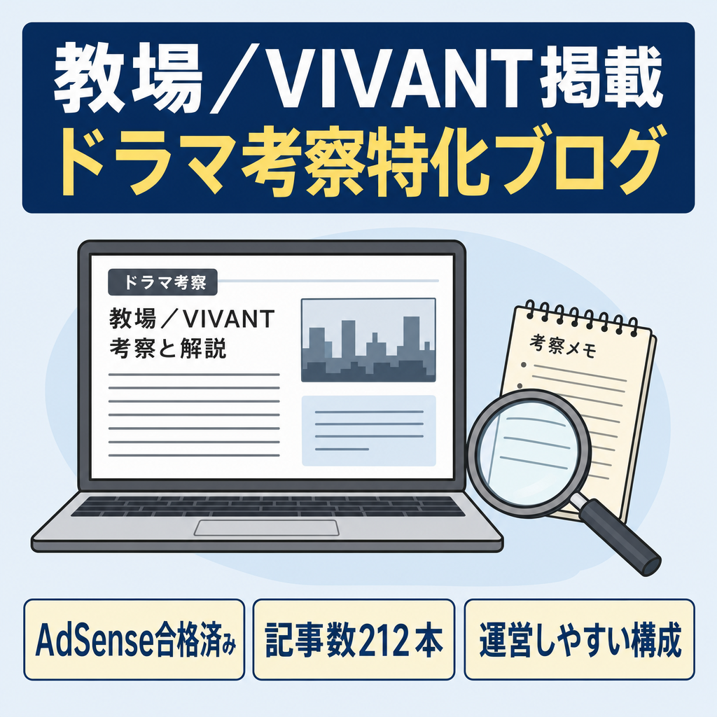 【AdSense合格済】ドラマ・芸能トレンドブログ｜記事200本