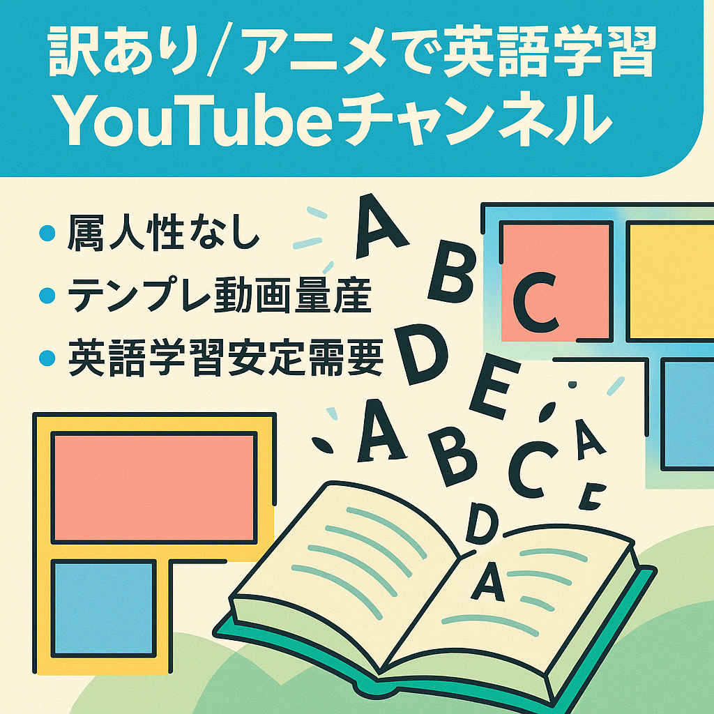 【訳あり】アニメで英語勉強チャンネル【顔出し不要/属人性なし/合成音声使用】