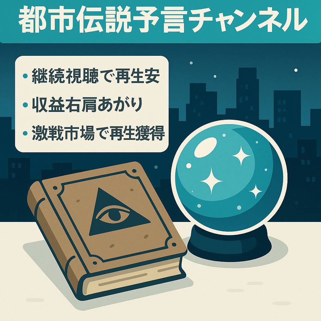 【最終値下げ4月収益50万越え】都市伝説・予言系YouTubeチャンネル