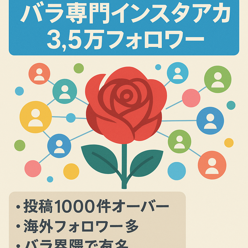 フォロワー3.5万人！海外にも多数！バラ専門のinstaアカウント