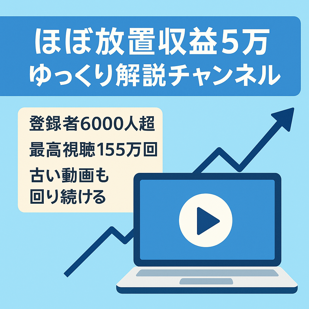 【ほぼ放置で先月収益5万】属人性なしのゆっくり解説チャンネル