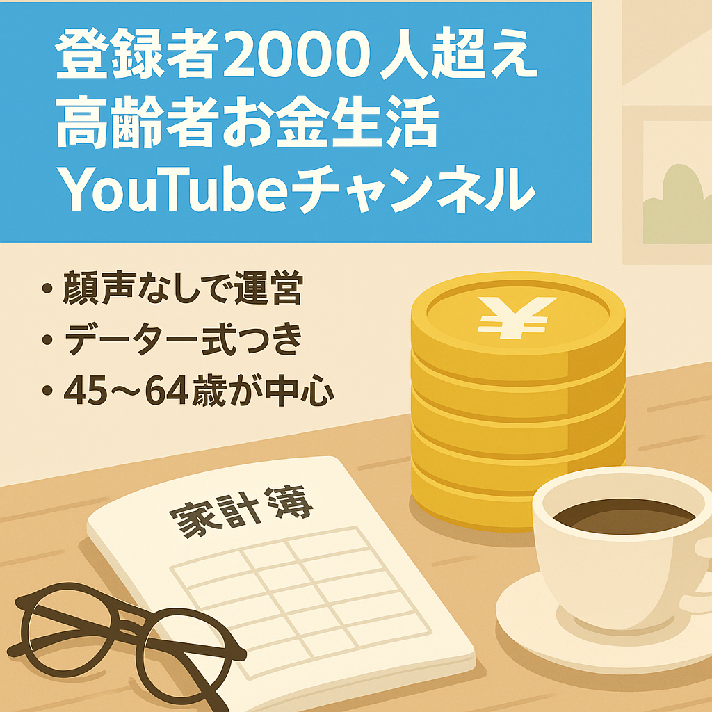 【登録者2000人超え】高齢者向けのお金や生活ジャンル【AIで効率制作】