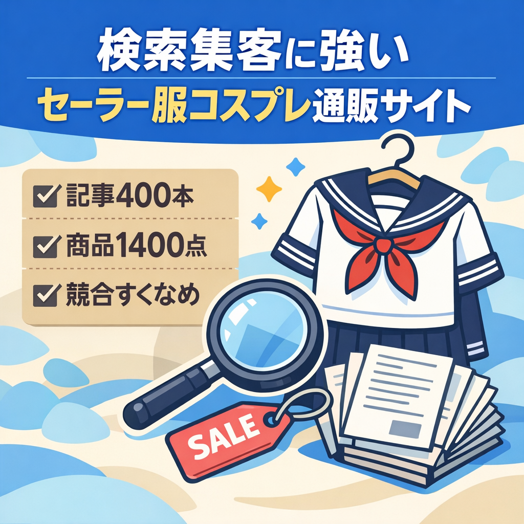 【SEO集客×ニッチジャンル】セーラー服コスプレ専門通販ECサイト