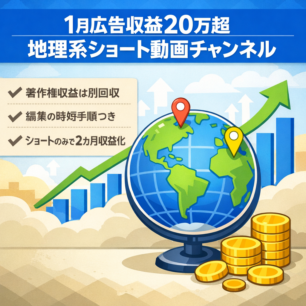 【広告収益のみで20万円/著作権は別途回収】ゆっくりの地理系ショート