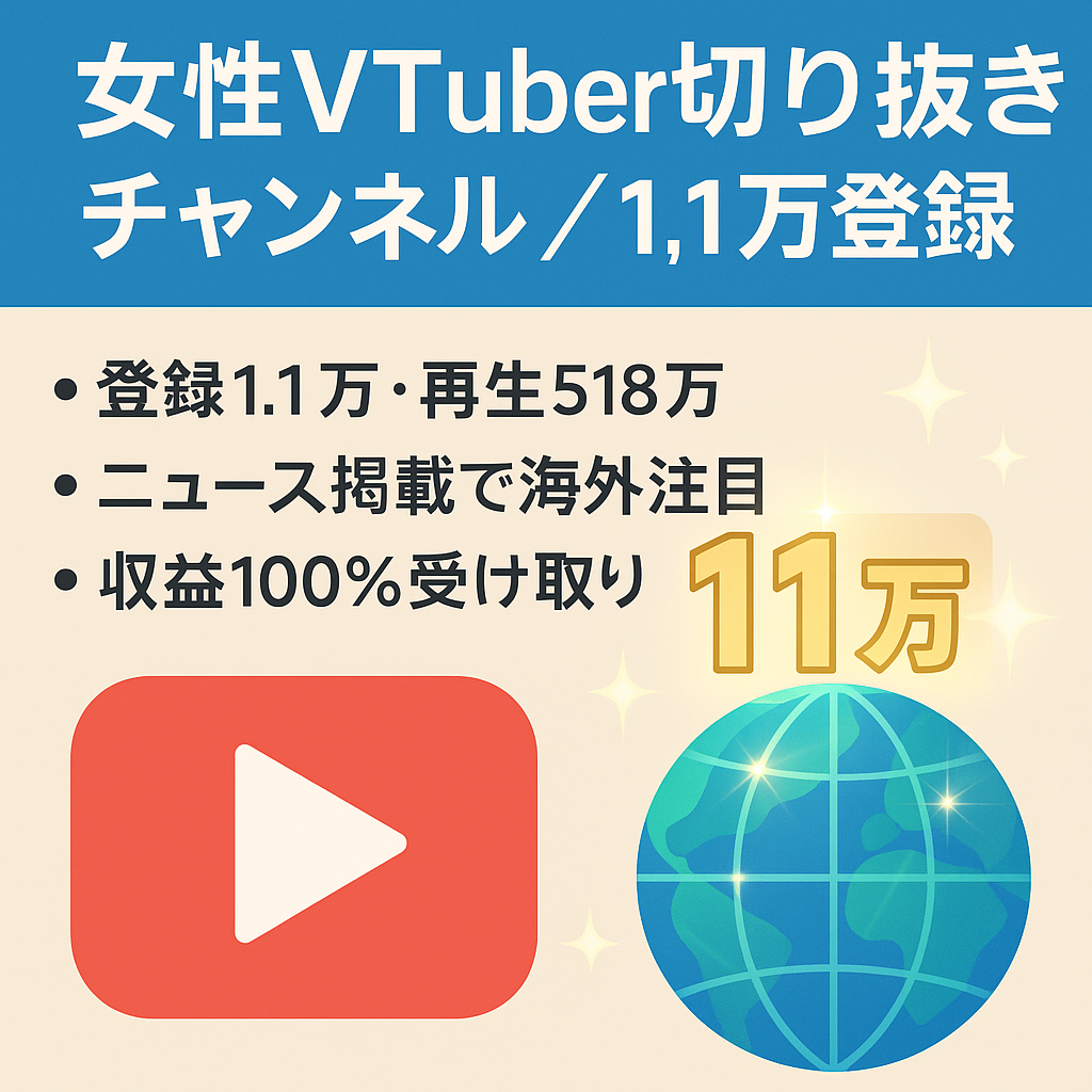 【登録者11,000人超】超有名個人勢 女性VTuberの切り抜きチャンネル
