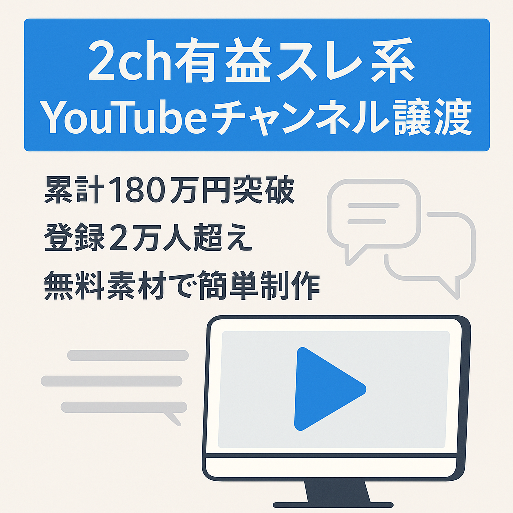 【累計180万円突破！属人性ナシ！】チャンネル登録者2万人越え！2ch有益スレ大手チャンネル【副業】