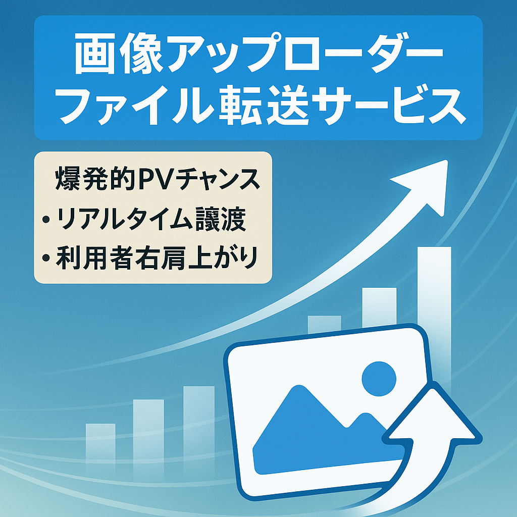 【自動でPV獲得/右肩上がり】画像アップローダーサービス(ファイル転送/画像URL化)