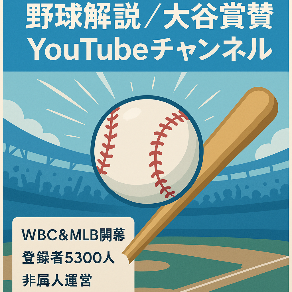 【3月WBC&MLBシーズン開幕】野球解説系・大谷翔平賞賛系YouTubeチャンネル