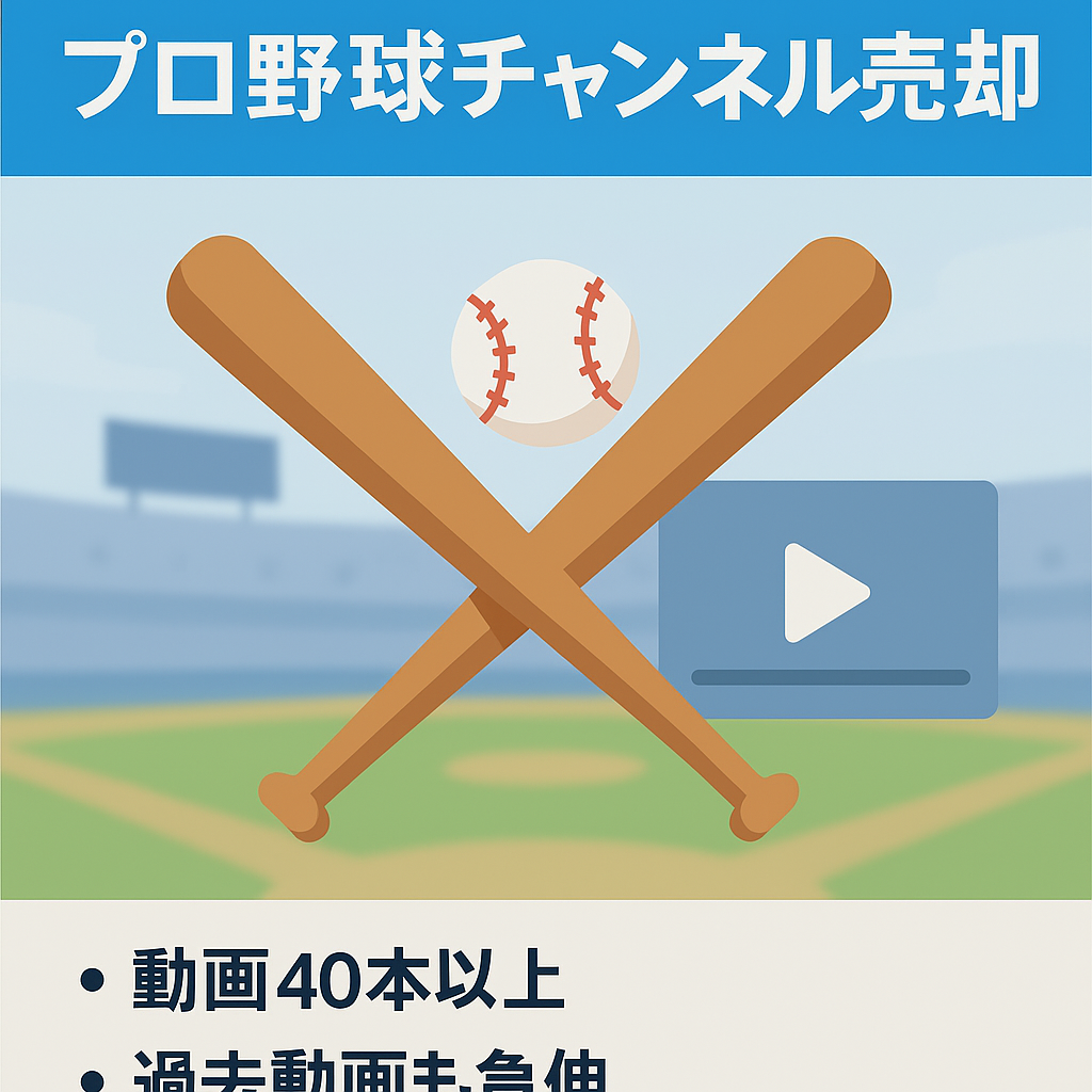 【8か月投稿なしでも収益継続発生中】プロ野球系youtubeアカウント