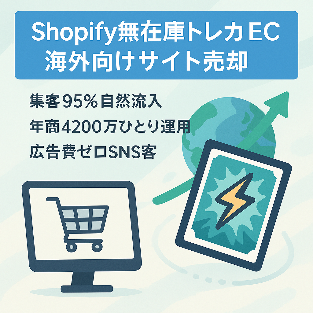 【shopify無在庫】海外向けトレーディングカード販売サイト【1人運用可／未経験OK／年商4,200万円・営業利益640万！】