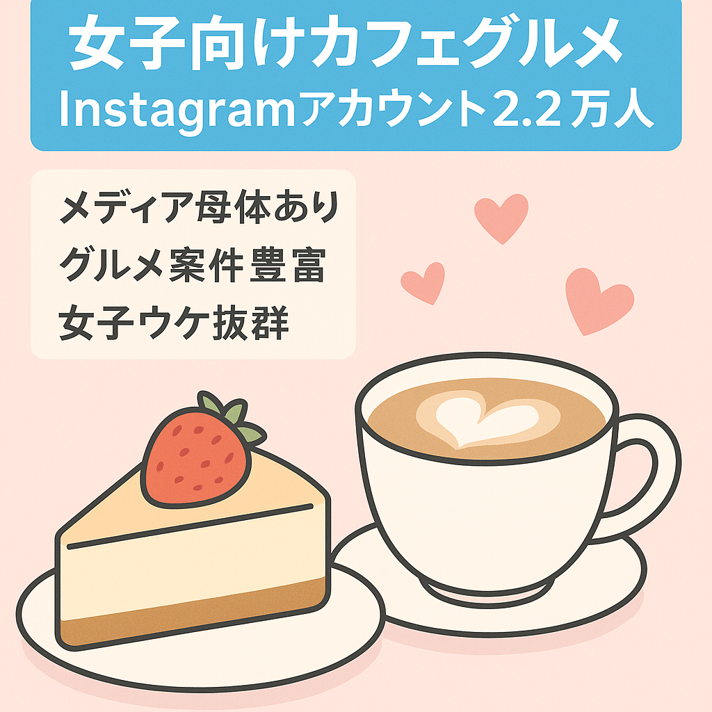 リポスト：カフェ・グルメ系！女子向けキュレーションメディア2.2万人フォロワー