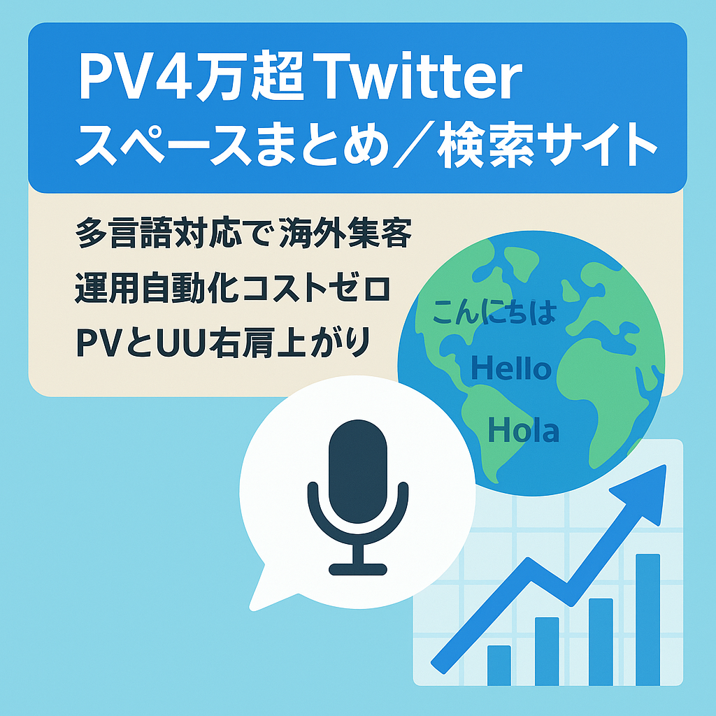 【PV数40,000以上】いま話題のスペースと出会えるTwitterスペースまとめ・検索サイト