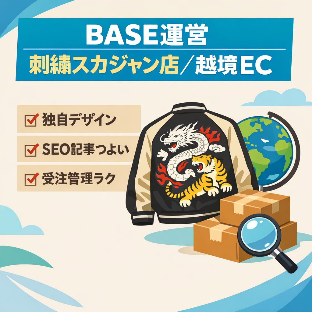 【BASE運営】高品質な刺繍スカジャン特化型ショップ。独自デザインと越境EC対応
