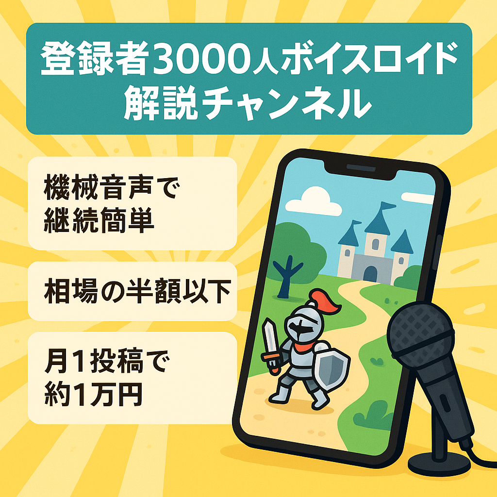 【登録者3000人↑】ソシャゲのボイスロイド解説系チャンネル