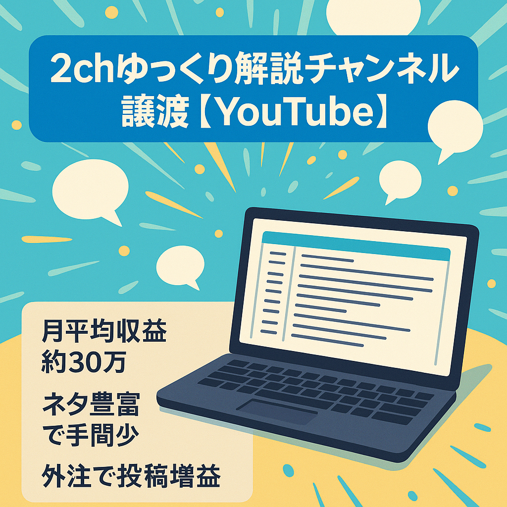 2ｃｈゆっくり解説チャンネルの譲渡【Ｙｏｕｔｕｂｅ】