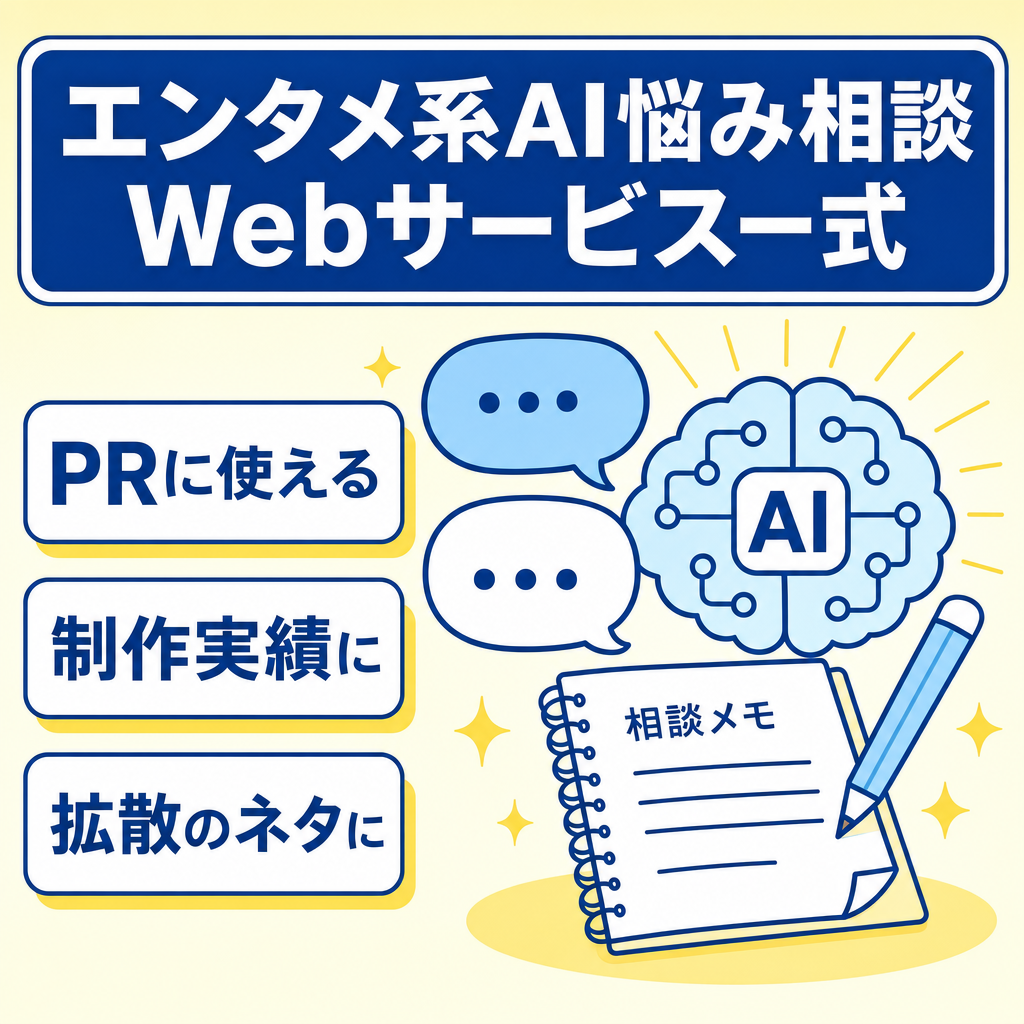 【エンターテイメント系 AIアプリ】AI関連インフルエンサーさん、AIテック関連の方へ、「AI悩み相談Webサービス」のシステム一式を譲渡します。。