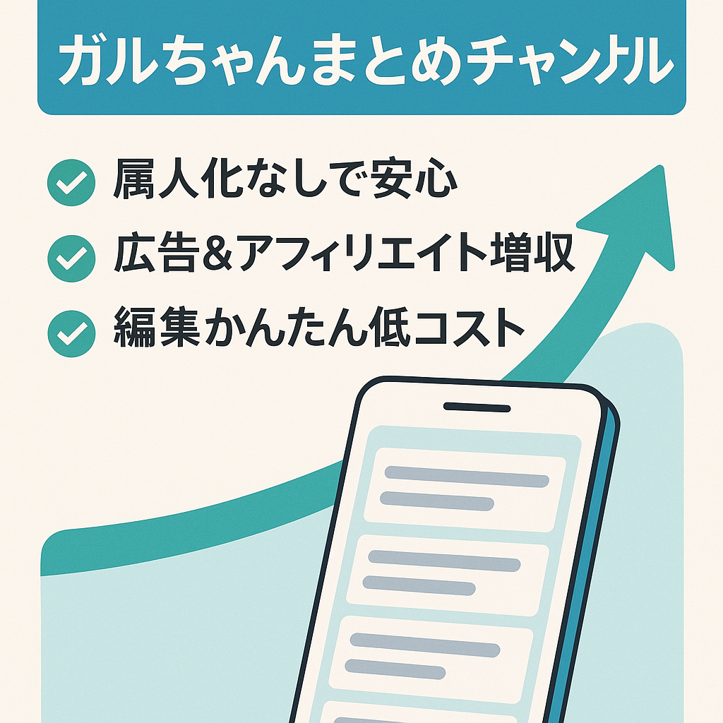 【週２投稿直近月額利益30万】右肩上がりで成長中！ガルちゃんまとめチャンネル