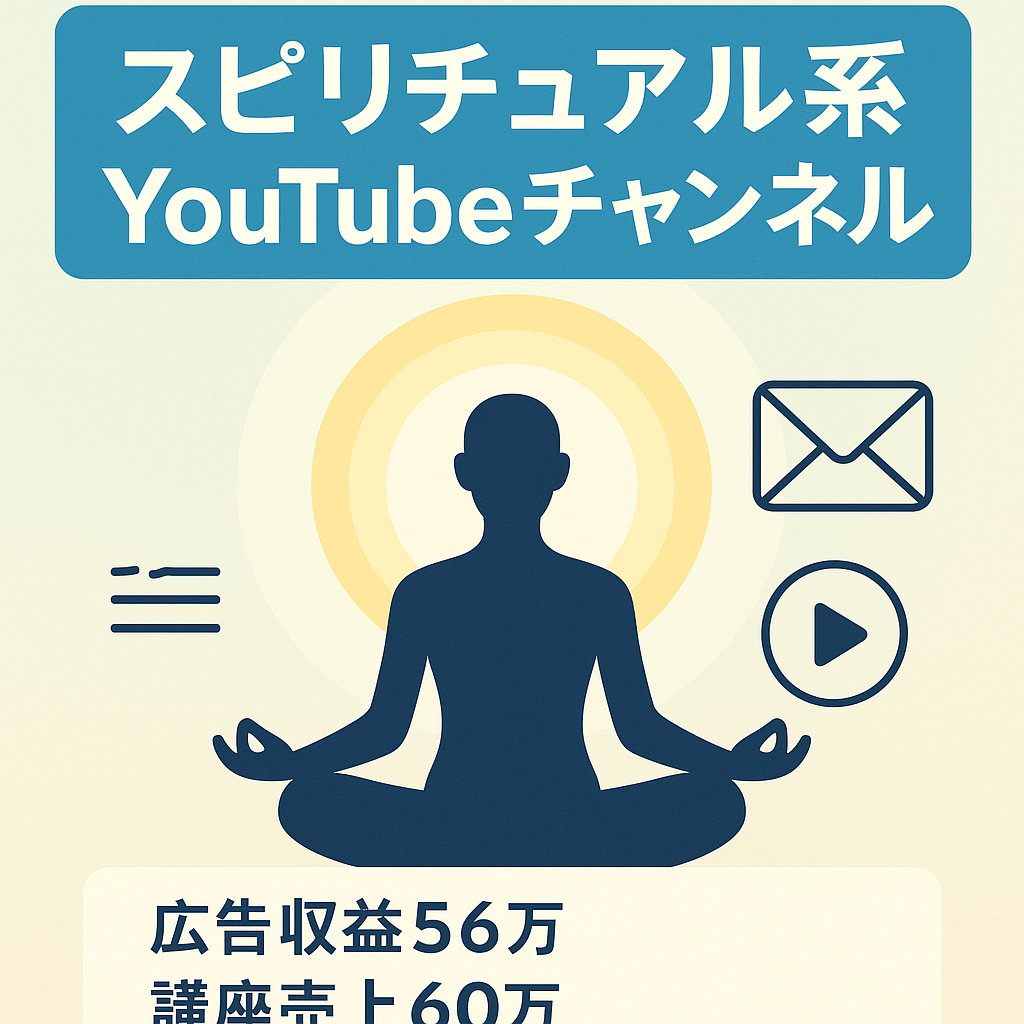【登録者2万人スピリチュアル系YouTube】広告56万＋講座60万＋月額サロン10万｜収益導線とコンテンツセット+メルマガリスト