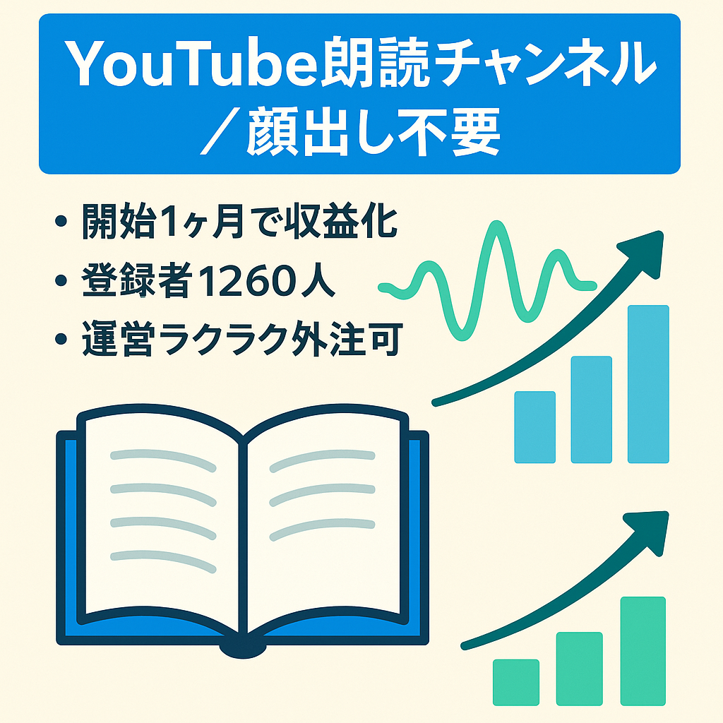 YouTube【スカッと朗読系チャンネル】 顔出し・声だしなし【チャンネル登録数1260人】