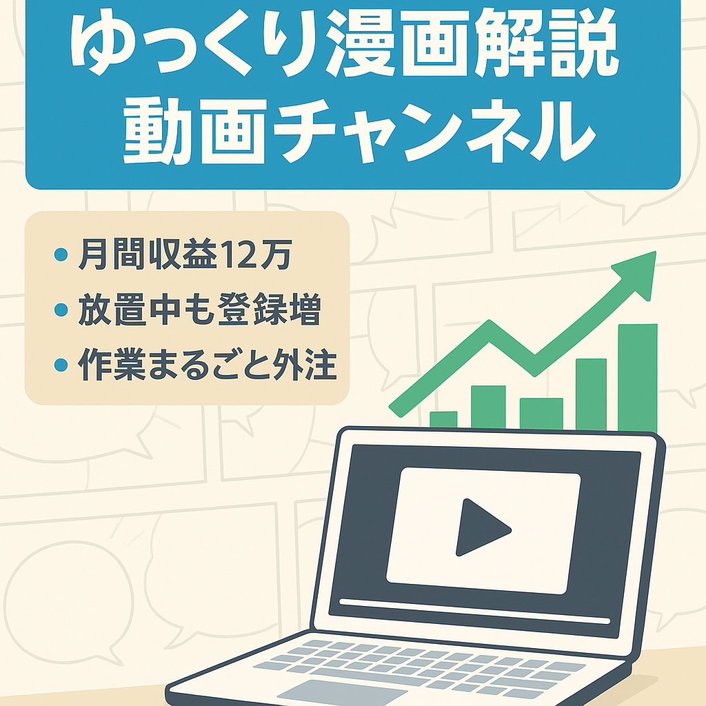 【ゆっくり漫画解説動画チャンネル】最高収益１２万円のゆっくり漫画解説チャンネル