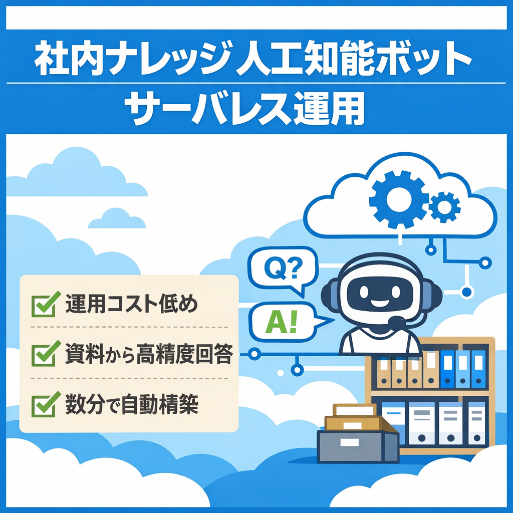 AWSサーバレス×マルチ専門家AI BOT｜CDKでデプロイ・RAGで社内ナレッジ活用・低費用で運用可能