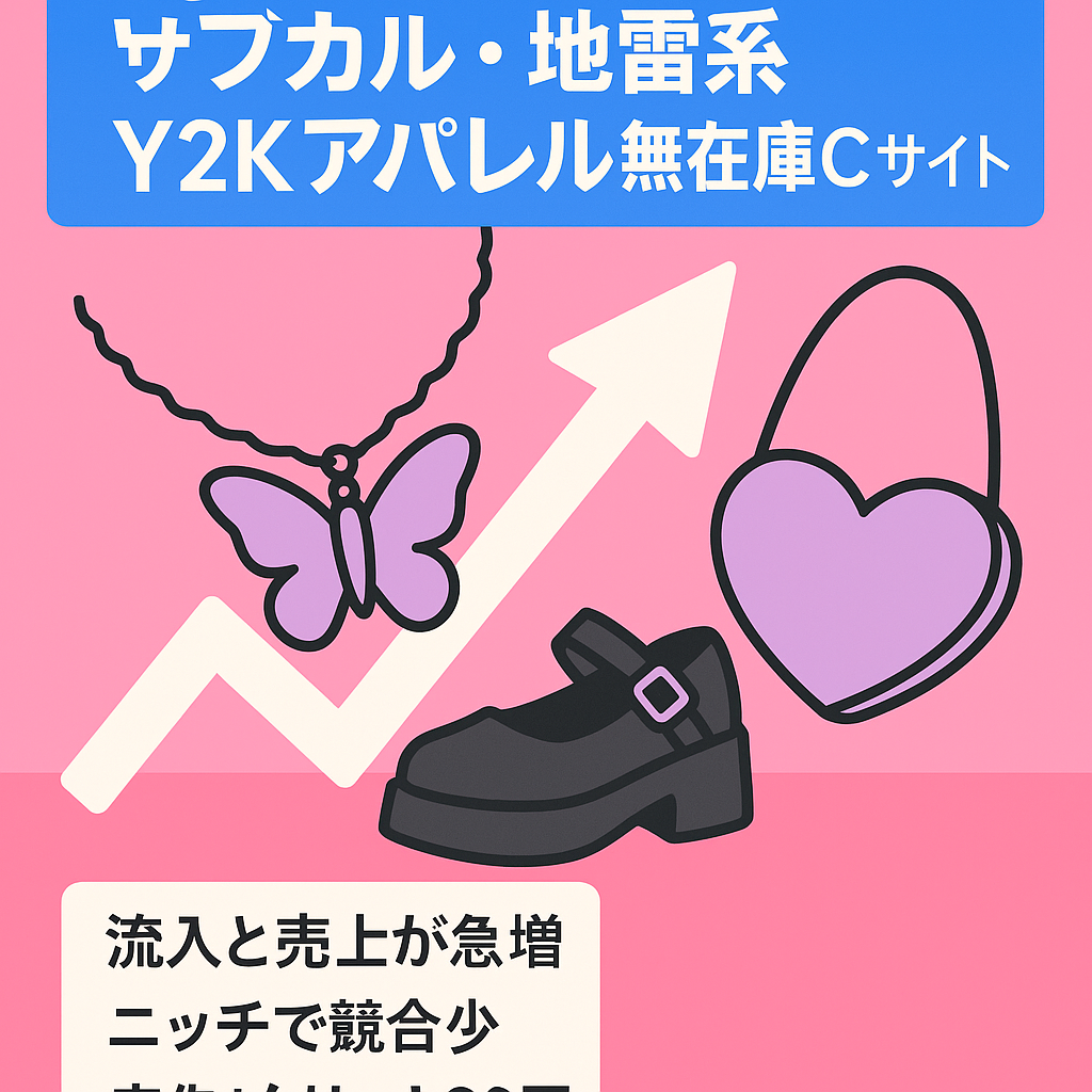 【急成長中】サブカル・地雷系・Y2Kアパレル無在庫ECサイト