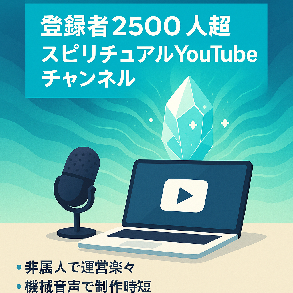 【登録者2,500人超】非属人×機械音声｜スピリチュアル系YouTubeチャンネル｜外注化