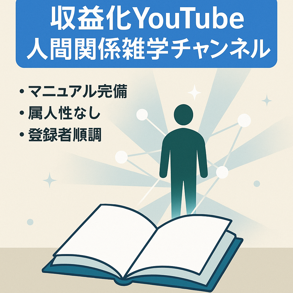 【収益化済み】属人性一切無しの人間関係の雑学チャンネル・個人運営可能