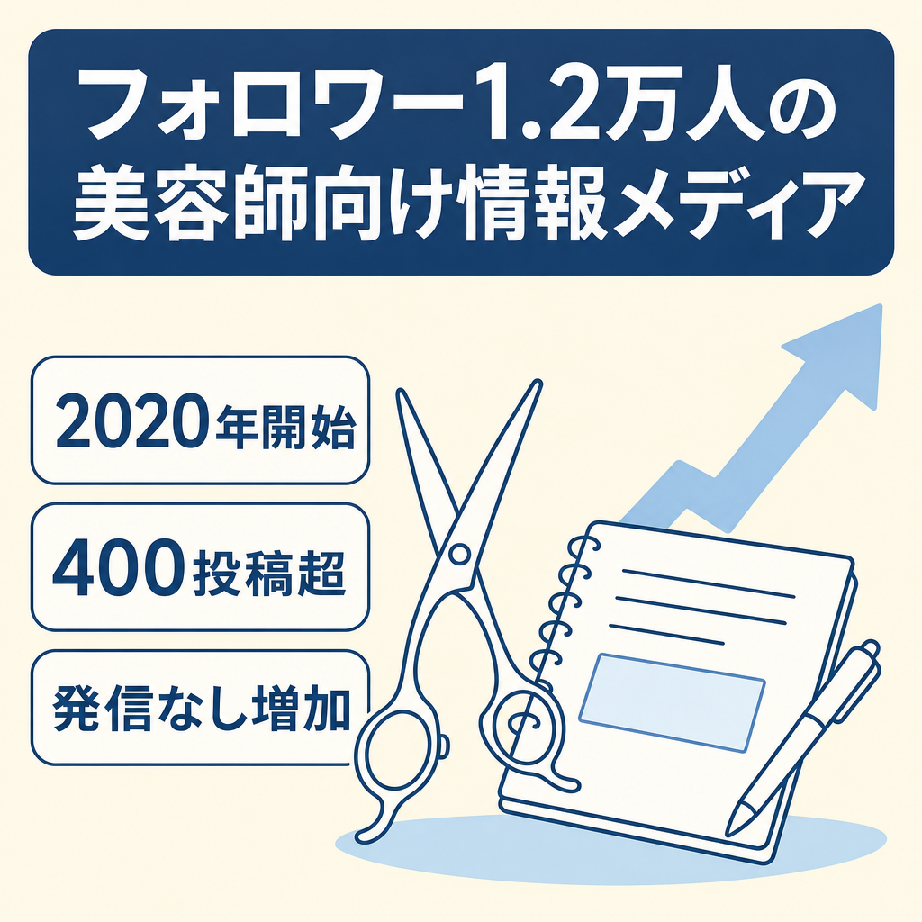 【FW1.2万人】学習意欲の高い美容師が集まる情報メディア